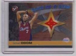 2001-02 Topps Pristine Slice of a Star #SLO Lamar Odom - Los Angeles Clippers (Piece of Authentic Jersey ) (Basketball Cards)