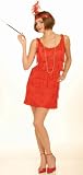 Adult Flapper Costume Red M/L (8-12)