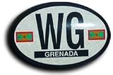 Grenada - Oval decal