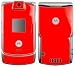 Red - Motorola Razr V3c Verizon Protector Skin Decals - Faceplates