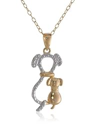Gold Plated Silver Animal with Baby Pendant Necklace, 18"