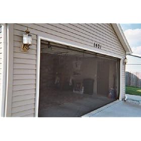 Garage Door Screen Standard with Zipper 10x9 - Black
