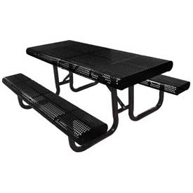 72 Radial Edge Portable Picnic Table - Black