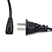 DSYJ AC Power Cord(5ft, Black) - Universal Replacement for Xbox One S/X, Xbox Series X/S, PS4, PS4 Slim, PS5, PS3 Slim/Super Slim UL Listed
