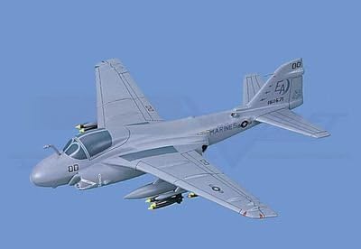 A-6E Intruder - Marines, Loaded Aircraft Model Mahogany Display Model / Toy. Scale: 1/48