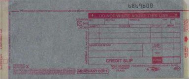 Centurion Inc 93391-C Charge Card Credit Slip
