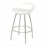 Go 24.5 Brushed Steel Counter Stool Seat Color: Black