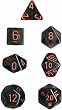 Polyhedral 7-Die Translucent Dice Set - Smoke with Red (d4, d6, d8, d10, d12, d20 & d00)