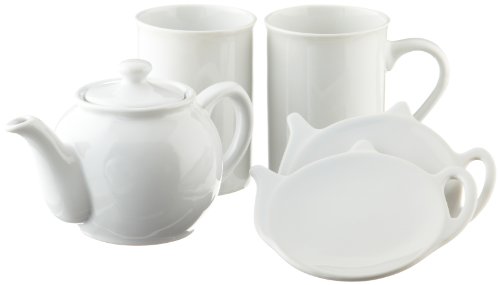"Price and Kensington 5-Piece Teapot Gift Set, White" "Price and Kensington 5-Piece Teapot Gift Set, White"