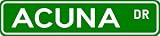 ACUNA Street Name Sign ~ Family Lastname Sign ~ Gameroom, Basement, Garage Sign