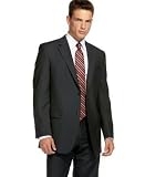 Calvin Klein Grey Tonal Stripe Two Button Jacket