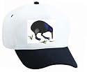 White Cap with kiwi, bird, pecking
