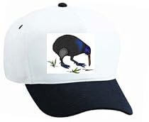 White Cap with kiwi, bird, pecking