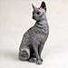 Blue Cornish Rex Cat Figurine