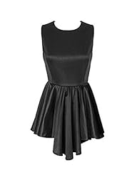 Sexy Flared-Skirt Sleeveless Pleated Asymmetric Bandage Dress/Club Dress 