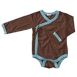 All-Natural Kimono Bodysuit in Chocolate (0-3 Months)
