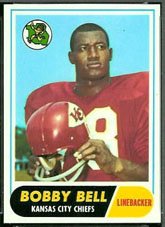 1968 Topps Regular (Football) Card# 93 Bobby Bell of the Kansas City Chiefs Good Condition