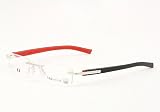 Tag Heuer Eyeglasses 8107 Black/Red 002 TagHeuer Optical Frames