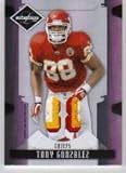 2008 Leaf Limited Threads Prime Jersey Number #52 Tony Gonzalez - Kansas City Chiefs (Piece of Authentic Game Worn Jersey - Serial #d to 88) (Football Cards)