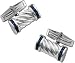 Men's Sterling Silver and Sapphire Cuff Links