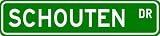SCHOUTEN Street Sign ~ Personalized Family Lastname Sign ~ Gameroom, Basement, Garage Sign ** ALUMINUM