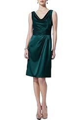 V-neck Satin Cocktail Short Prom Dress/Party Dress 