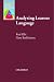 Book Analysing Learner Language (Oxford Applied Linguistics)