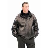 Mens Mink and Leather Jacket - Zippered Reversible by MadisonAveMall