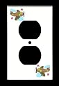 BABY MARTEX IN FLIGHT AIRPLANES AIRPLANE 2-PLUG OUTLET WALL PLATE