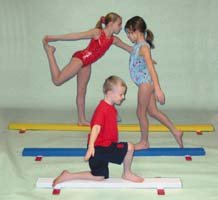 Textured Vinyl Covered Beams 6' Long Blue Gymnastics