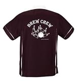 Brew Crew Bowling Shirt Black & White Classic