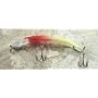 JLVLures JLV Lures Raptor Minnow Freshwater Diver Translucent Clown : Walleye Sauger Pike Bass Steelhead Crankbait Deep Troll Tantalizing Curve Body Wobble Kicking Rattle Rattling Trolling Casting Cast Treble Bronze Hook Darting Structure Fishing Gravel Bottom Rock Stump