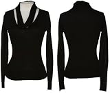 KERSH Knit Drape Neck Sweater