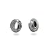 Eve's Addiction Sterling Silver Pave CZ Reversible Huggy Earrings