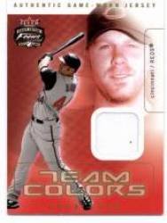 2003 Fleer Focus JE Team Colors Game Jersey #AD Adam Dunn - Cincinnati Reds (Piece of Authentic Game-Worn Jersey) (Baseball Cards)
