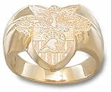Army Black Knights Seal Mens Ring (Size 10 1/4) - 10KT Gold Jewelry