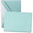 Engraved Vine Aqua Thank You Notes