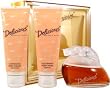 Delicious by Gale Hayman for Women 3 Piece Set Includes: 3.3 oz Eau de Toilette Spray + 3.3 oz Glistening Body Cream + 3.3 oz Glistening Body Wash