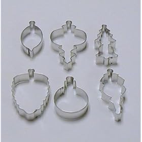 Christmas Ornament Cookie Cutters- Set of 6