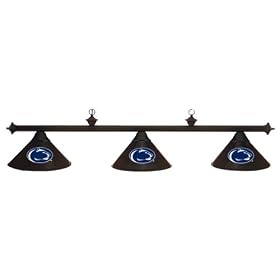 Penn State Nittany Lions 3pc BLACK METAL SHADE POOL TABLE LIGHT LAMP