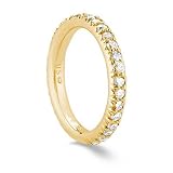 18k Yellow Gold Diamond Wedding Band.