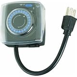 Woods 59204 All Weather Outdoor Timer with Rain Tight Case, Repeats Daily with 3-Prong Plug