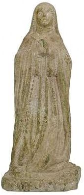 Religious Statue. 10-3/4" H Magnesia Vintage Reproduction of Saint Theresa Statue.