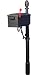 Solar Group CAR100B0 Cast Aluminum Mailbox and Post Combo, Black