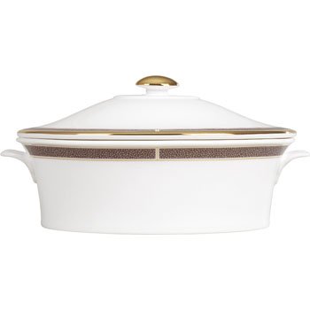 Wedgwood - Shagreen Cocoa, Covered Vegetable Dish