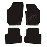 Skoda Roomster Tailored Car Mats (2006-) Black Rubber Carpet (Thick Industrial Ribbed Rubber)