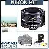 Nikon 50mm f/1.8D AF Lens Kit with 5 Year U.S.A. Warranty, Tiffen 52mm UV Filter, Lens Cap Leash, Professional Lens Cleaning Kit