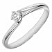 Forzieri 18K White Gold and Diamond Solitaire Ring