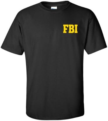 Jacted Up Tees FBI Federal Bureau of Investigation Front & Back Men's Tee Shirt