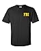 Jacted Up Tees FBI Federal Bureau of Investigation Front & Back Men's T-Shirt SHIPS FROM OHIO USA
